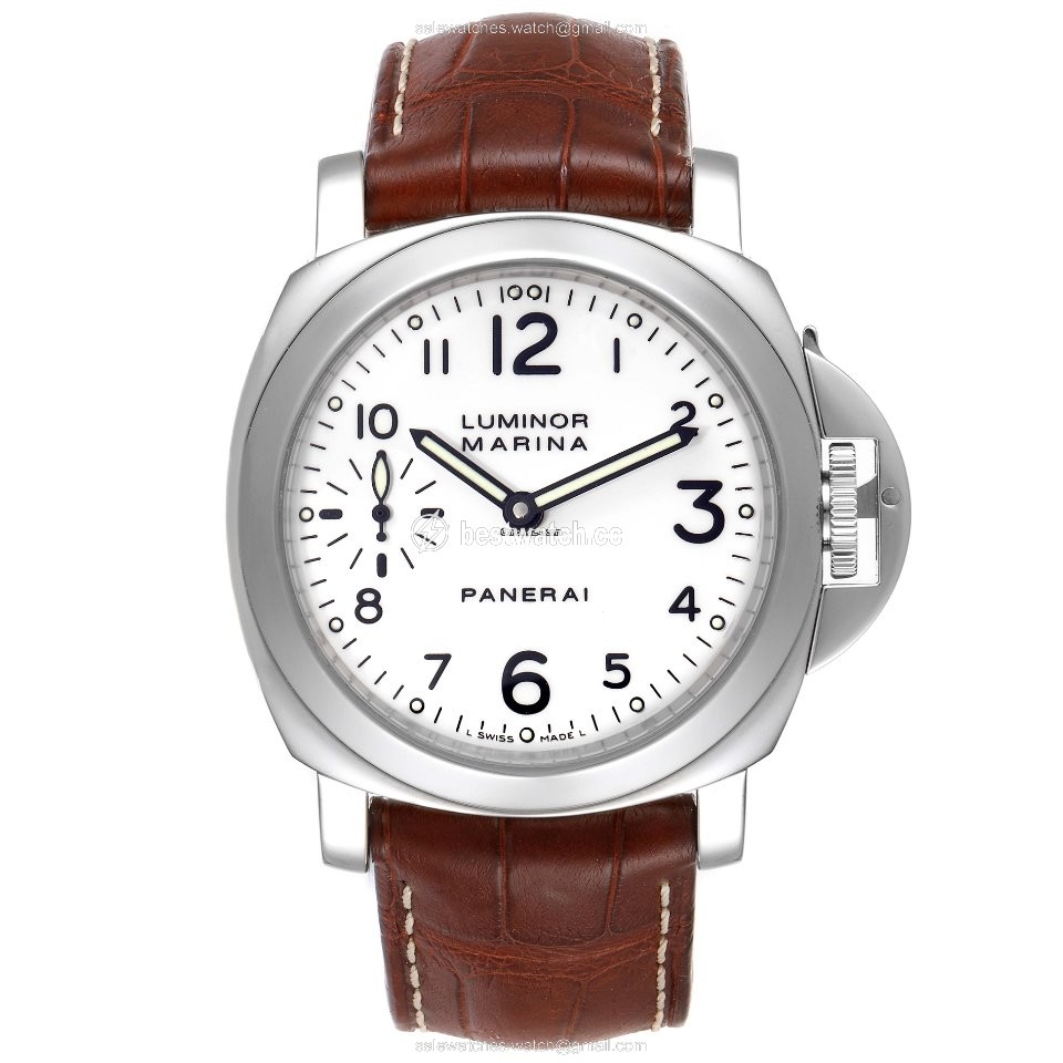 IMG_9085 Panerai Luminor Marina Mens watch Unisex Manual winding Steel PAM00113 Replica 2
