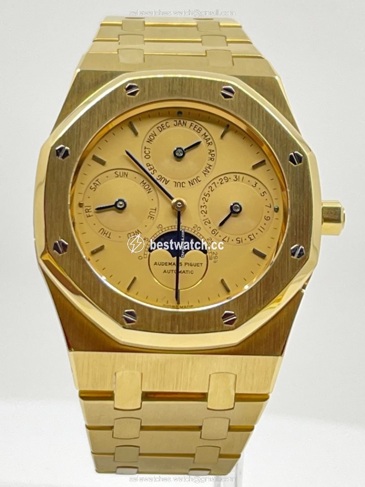 IMG_9085 Audemars Piguet Royal Oak Perpetual Calendar Mens watch Unisex Automatic Yellow gold 25654BA Replica 2