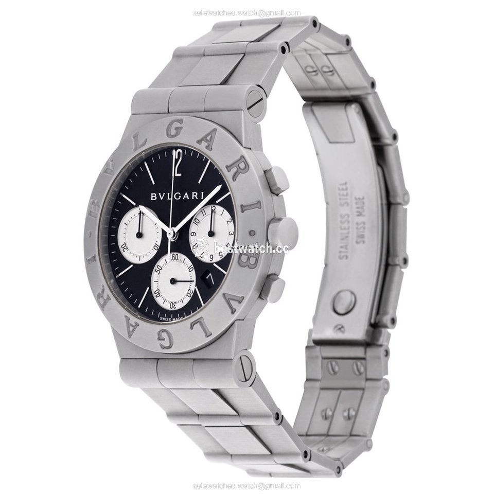 Bulgari Diagono Mens watch Unisex Quartz Steel CH 35S Replica 2