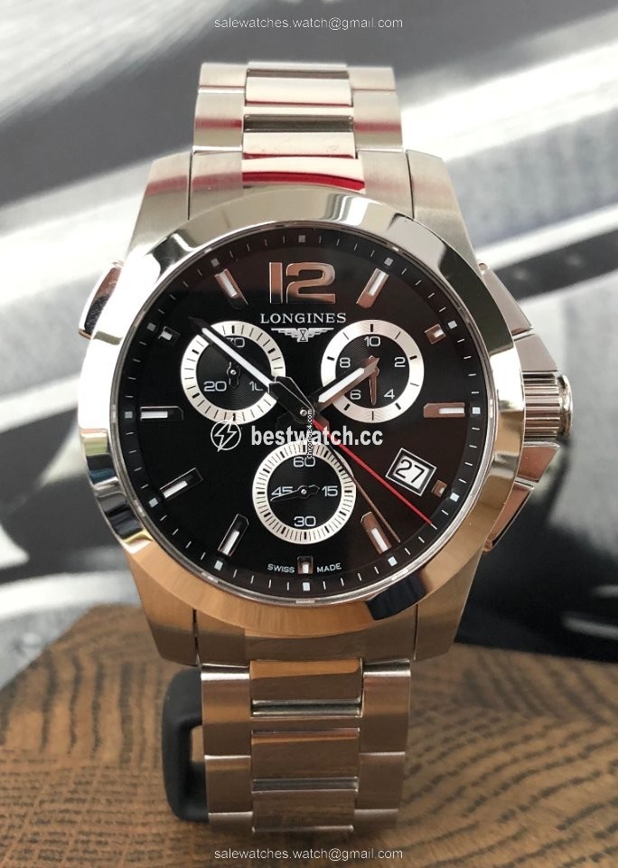 IMG_9085 Longines Conquest Mens watch Unisex Quartz Steel L3.702.4.56.6 Replica 2
