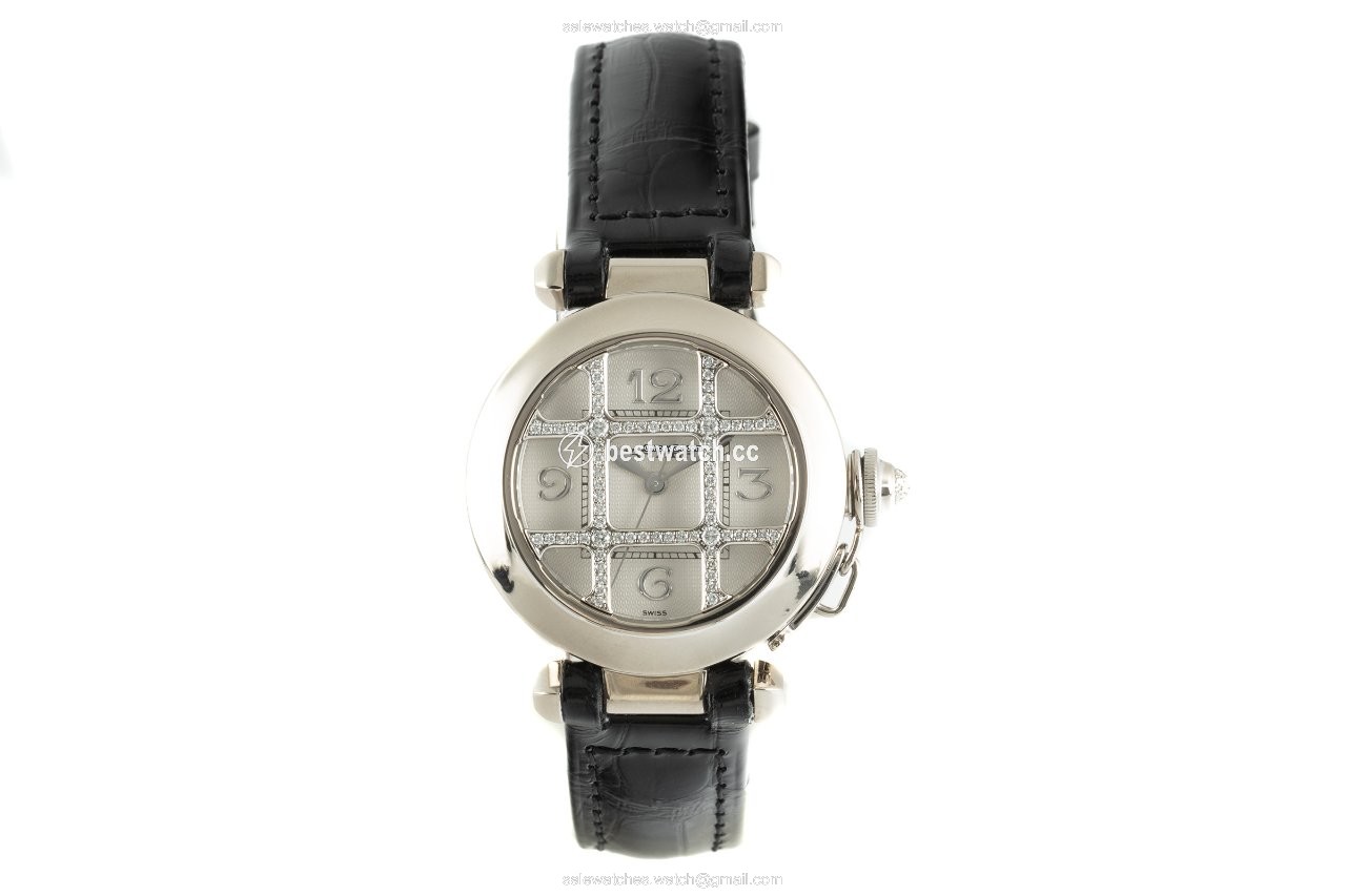 IMG_9085 Cartier Pasha Womens watch Automatic White gold 2400 Replica 2