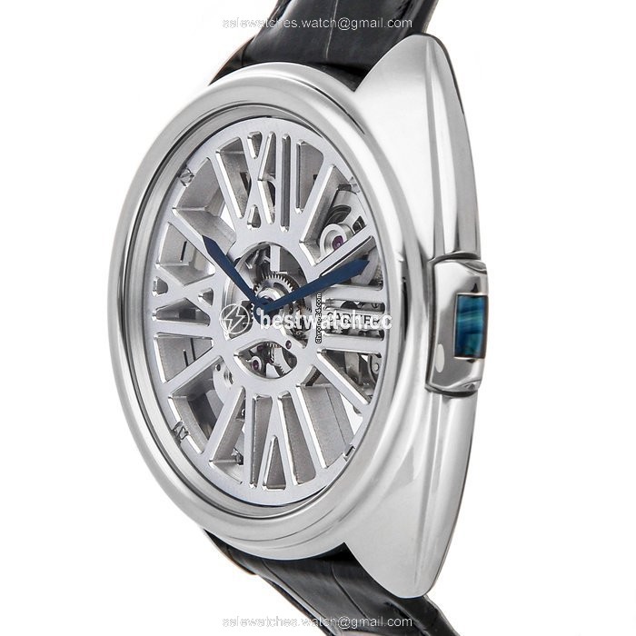 IMG_9085 Cartier Cle de Cartier Mens watch Unisex Automatic Palladium WHCL0008 Replica 2