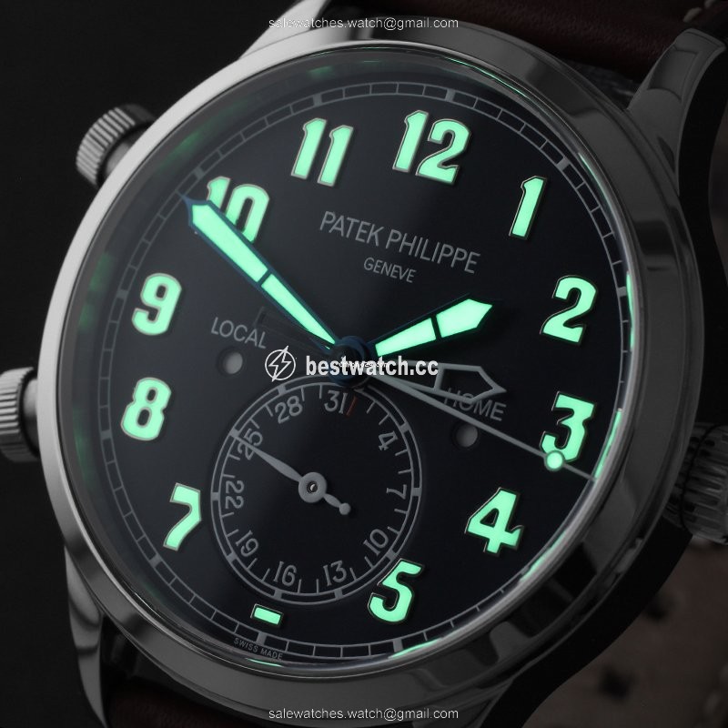 IMG_9085 Patek Philippe Travel Time Mens watch Unisex Automatic White gold 5524G-001 Replica 2