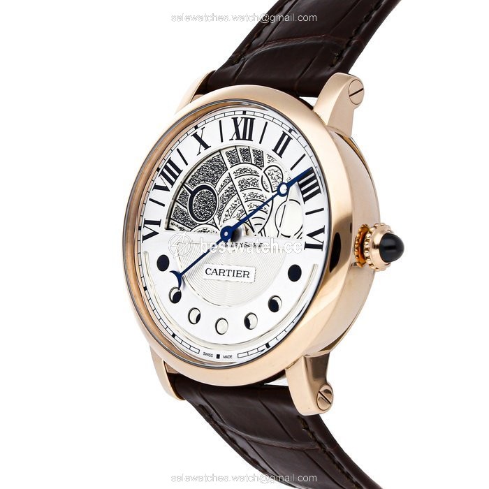 Cartier Rotonde de Cartier Mens watch Unisex Automatic Rose gold W1556243 Replica 2