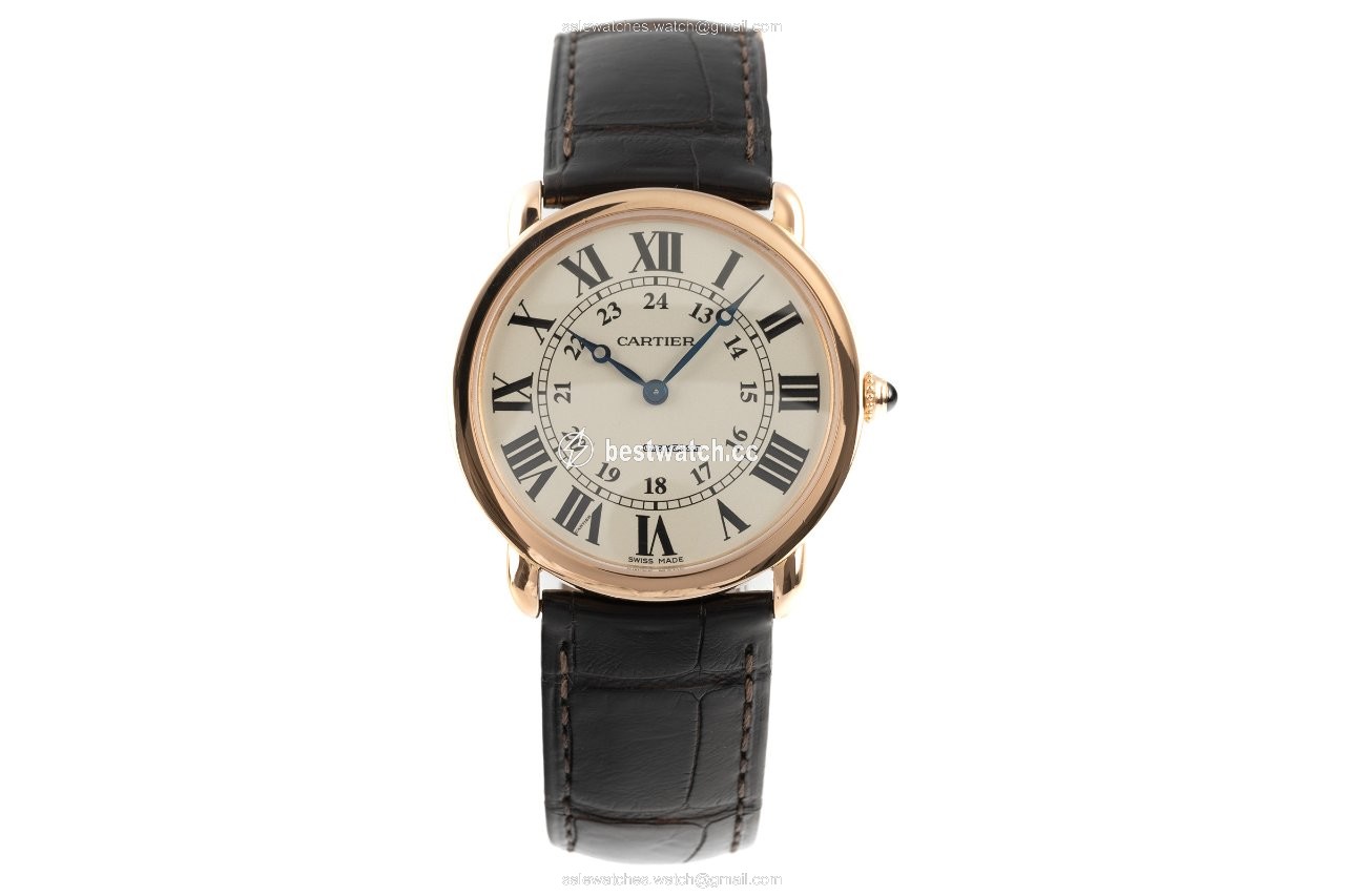 IMG_9085 Cartier Ronde Louis Cartier Mens watch Unisex Manual winding Red gold W6800251 Replica 2