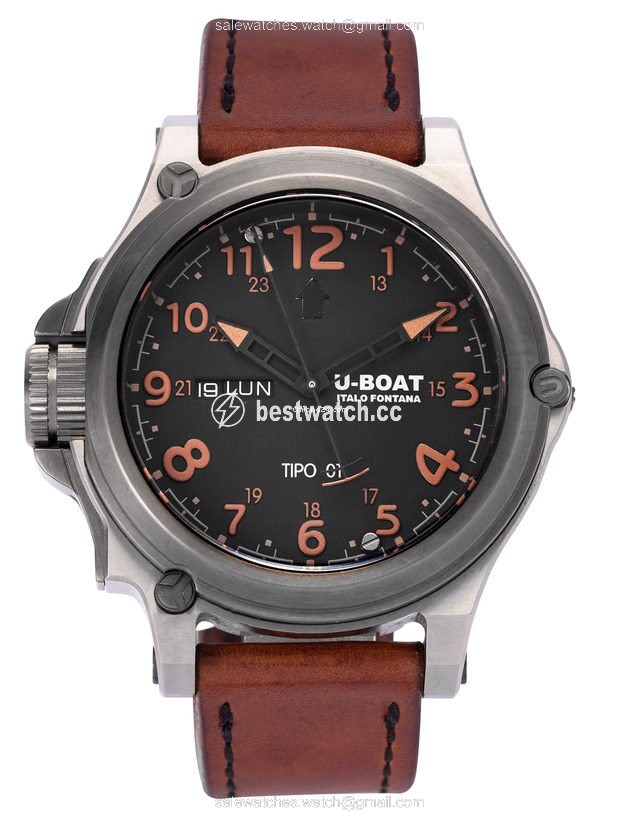 U-Boat Tipo 01 Mens watch Unisex Automatic Titanium BK BR 7472 Replica 2