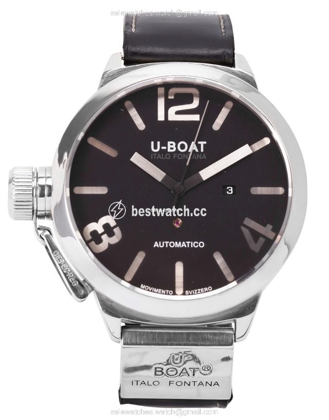 IMG_9085 U-Boat Classico Mens watch Unisex Automatic Silver ETA 2824 Replica 2