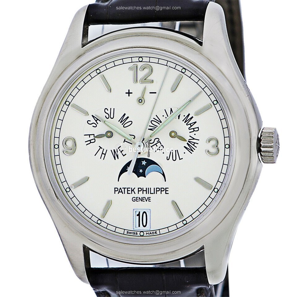 IMG_9085 Patek Philippe Annual Calendar Mens watch Unisex Automatic White gold 5146 G-001 Replica 2