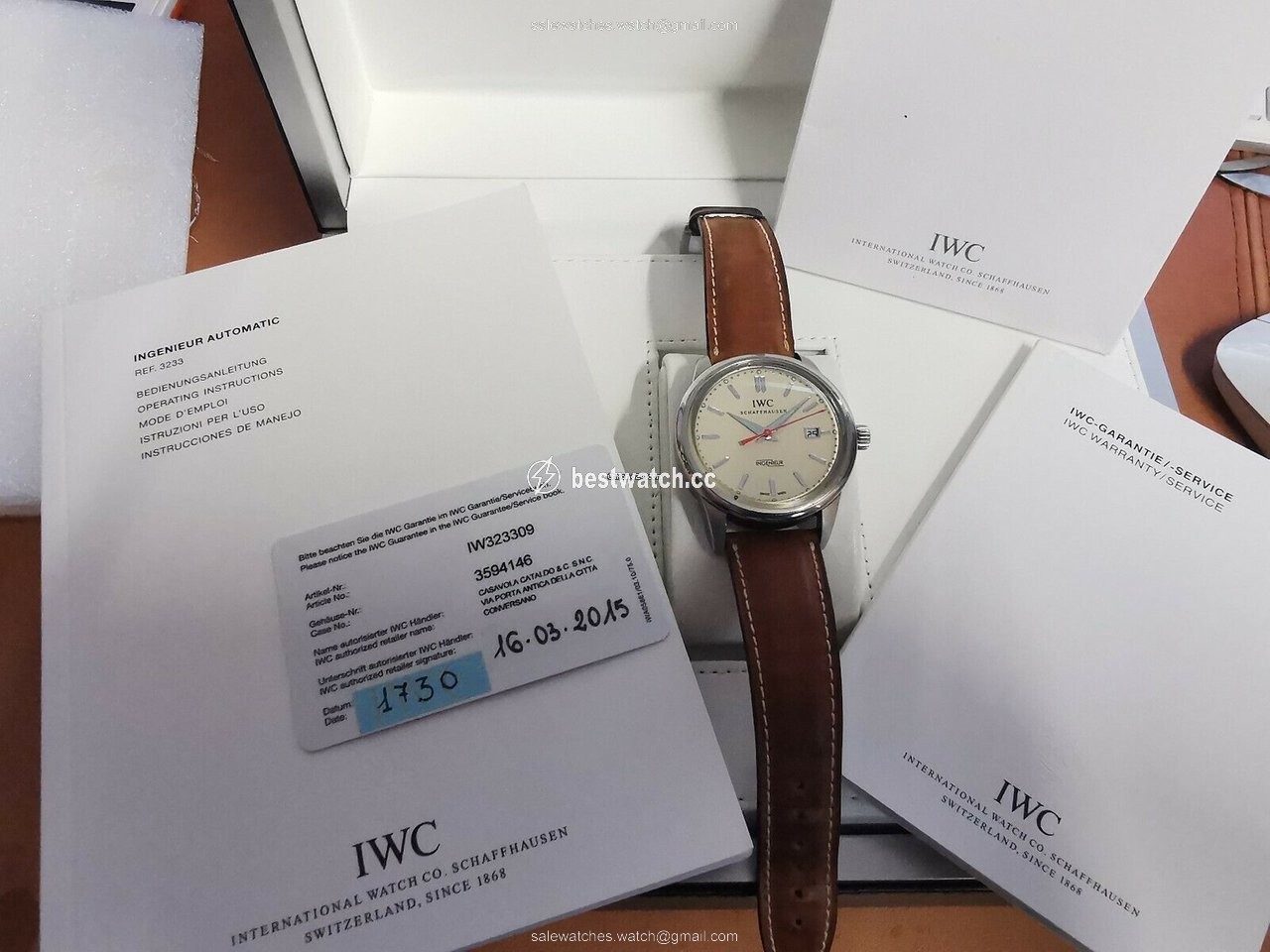 IMG_9085 IWC Ingenieur Automatic Automatic Steel IW323309 Tribute to Italy Replica 2