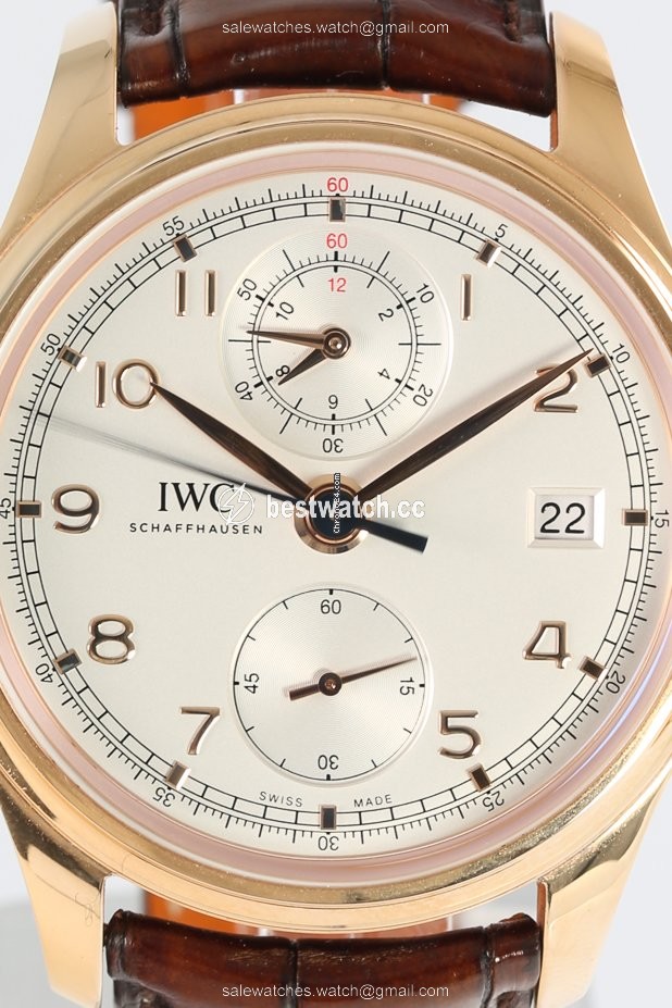 IMG_9085 IWC Portuguese Chronograph Mens watch Unisex Automatic Rose gold IW3904202 Replica 2