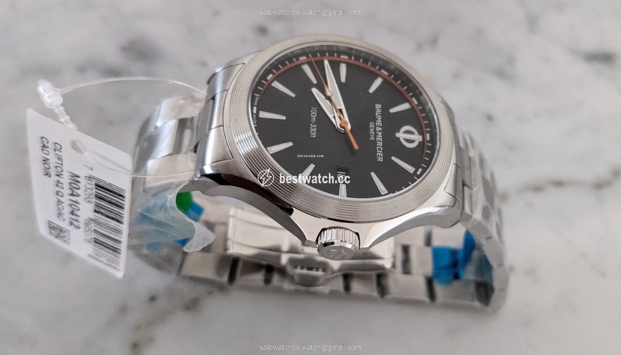Baume & Mercier Clifton Mens watch Unisex Quartz Steel 10412 Replica 2