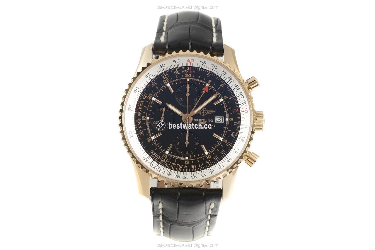 IMG_9085 Breitling Navitimer World Mens watch Unisex Automatic Red gold H24322 Replica 2