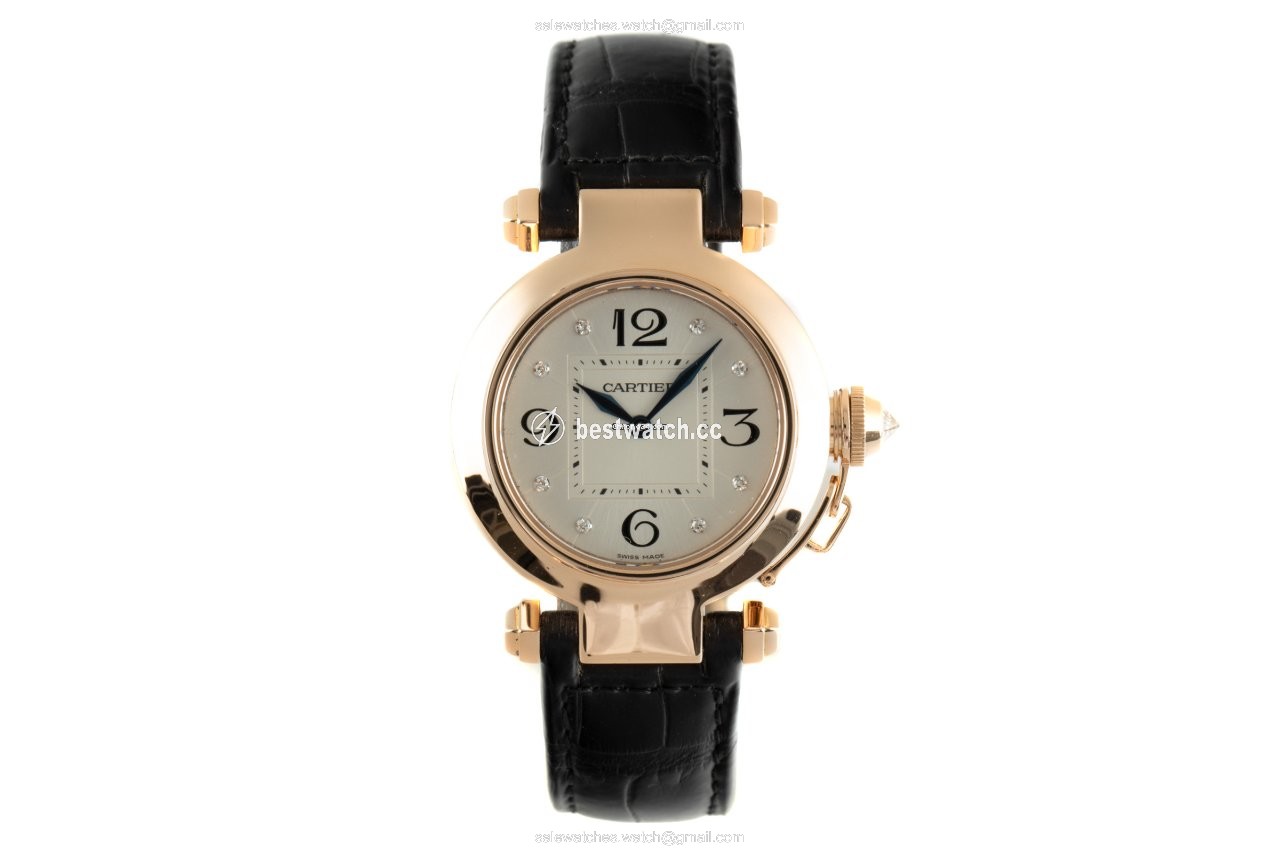 Cartier Pasha Womens watch Quartz Red gold 2812 Replica 2