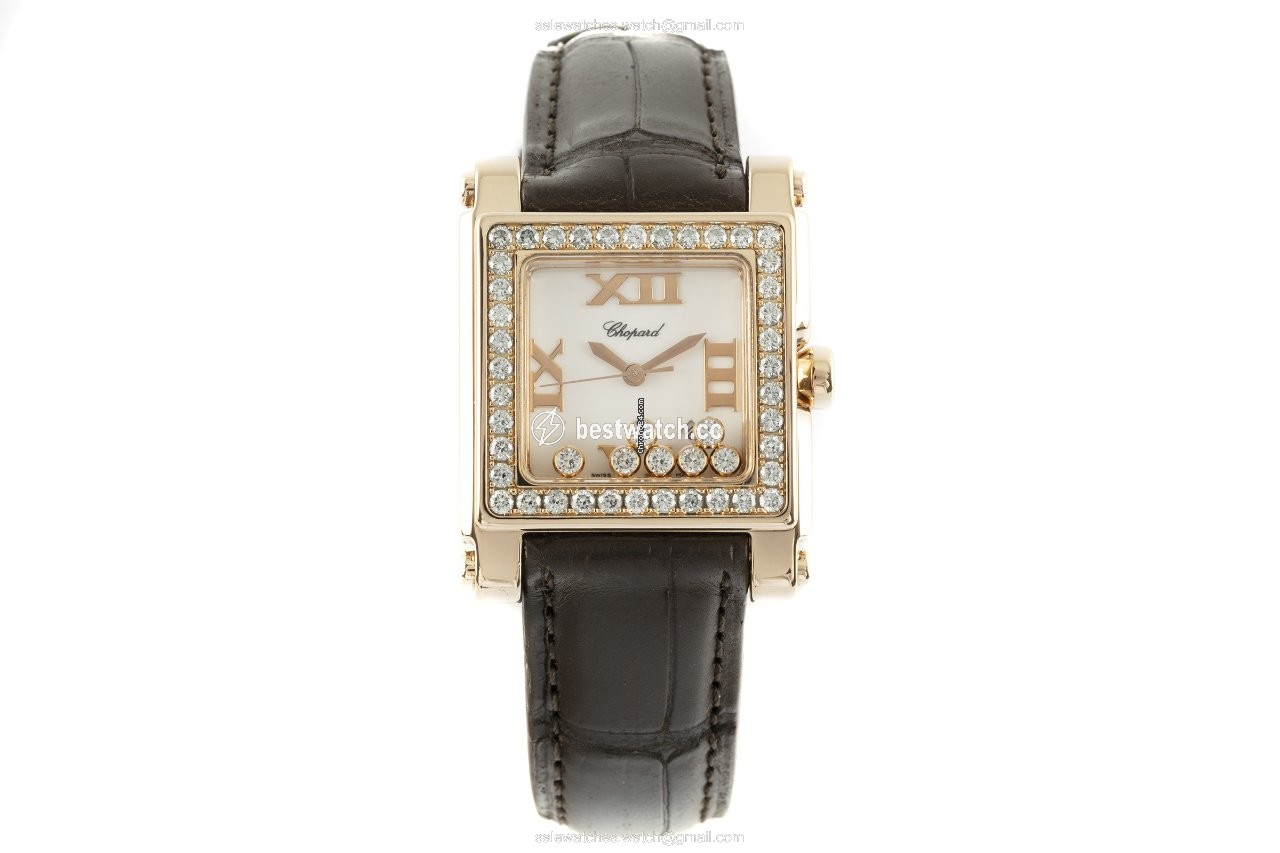 IMG_9085 Chopard Happy Sport Womens watch Quartz Red gold 275321 Replica 2