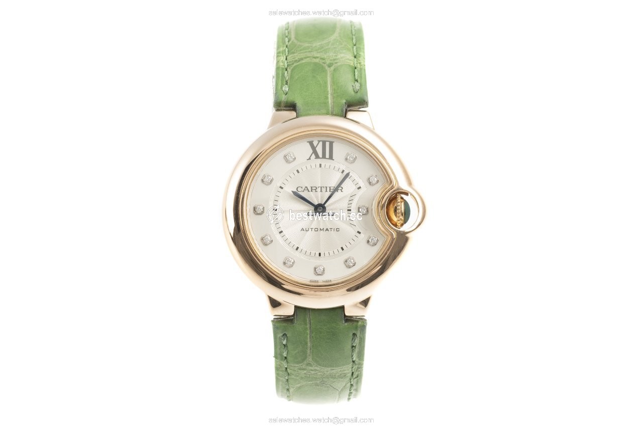 IMG_9085 Cartier Ballon Bleu 33mm Womens watch Automatic Red gold WE902063 Replica 2