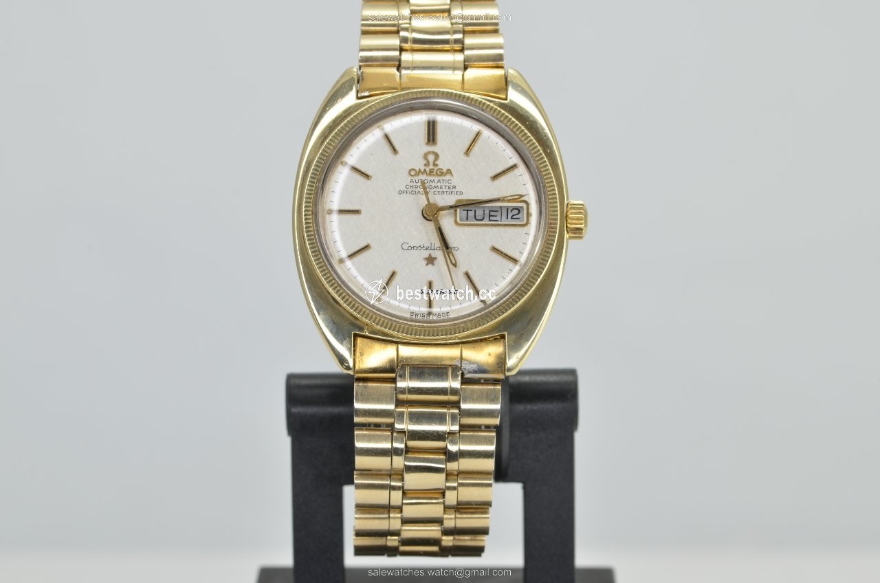 IMG_9085 Omega Constellation Day-Date Mens watch Unisex Automatic Gold Steel 168.029 Replica 2