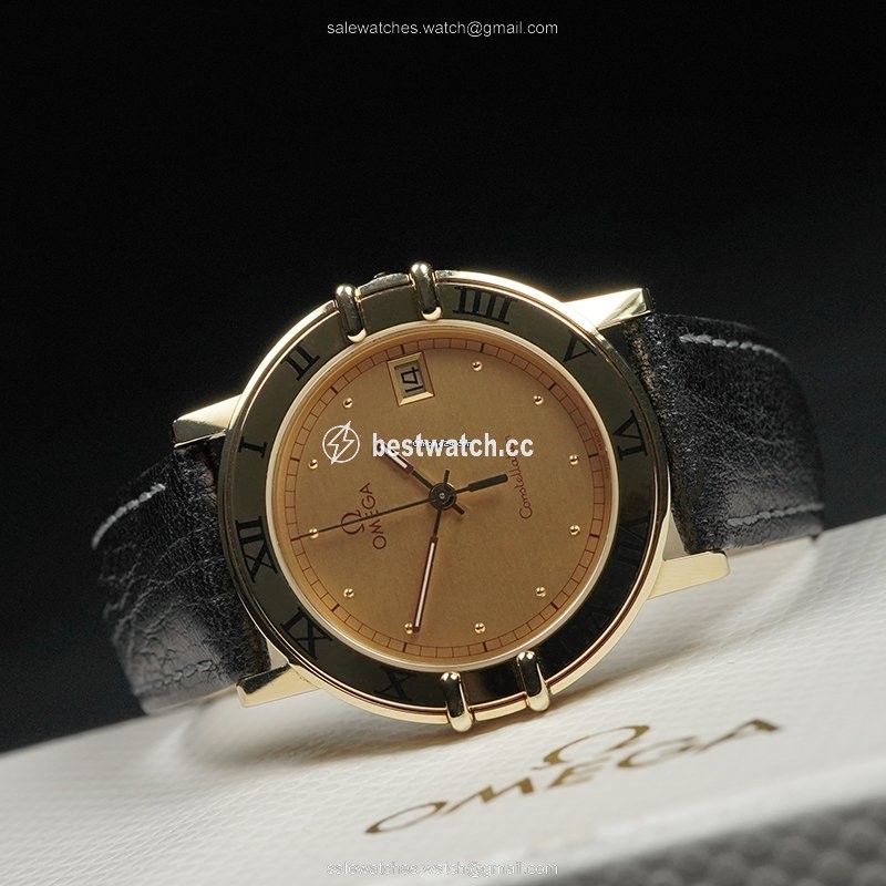 IMG_9085 Omega Constellation Quartz Mens watch Unisex Yellow gold 1611.10.00 Replica 2