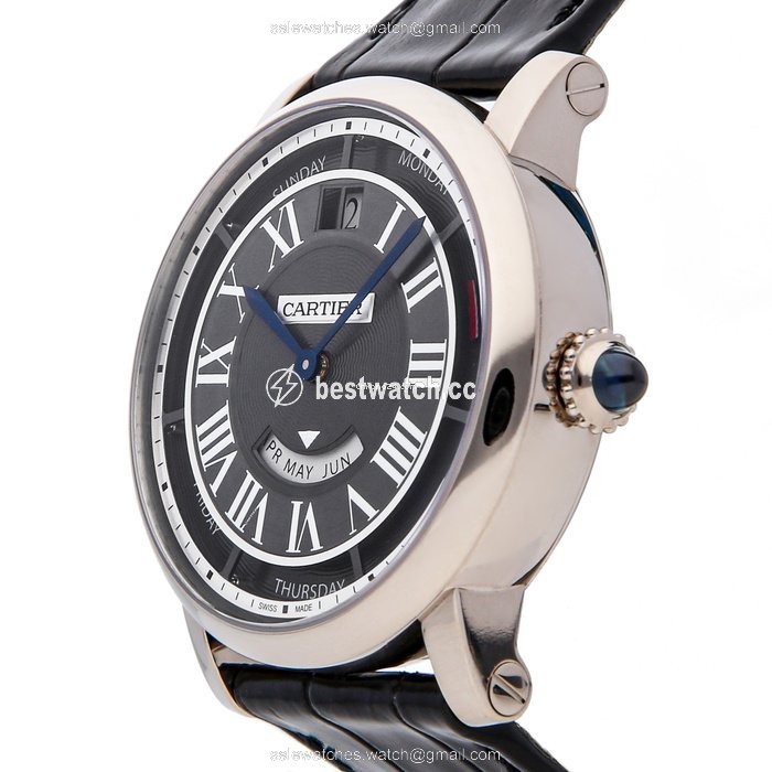 Cartier Rotonde de Cartier Mens watch Unisex Automatic White gold WHRO0003 Replica 2