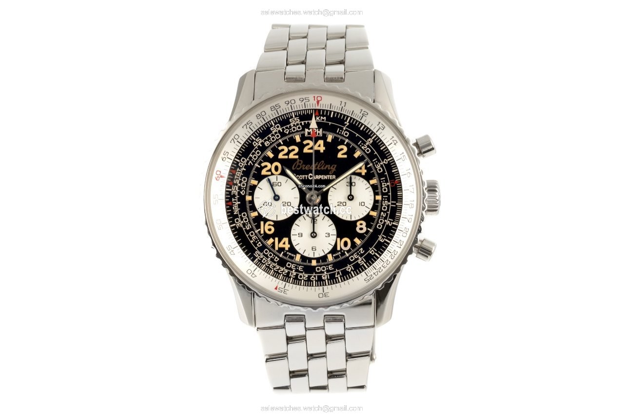IMG_9085 Breitling Navitimer Cosmonaute Mens watch Unisex Manual winding Steel A12022 Replica 2