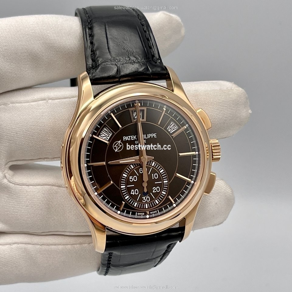 Patek Philippe Annual Calendar Chronograph Mens watch Unisex Automatic Rose gold 5905R-0001 Replica 2