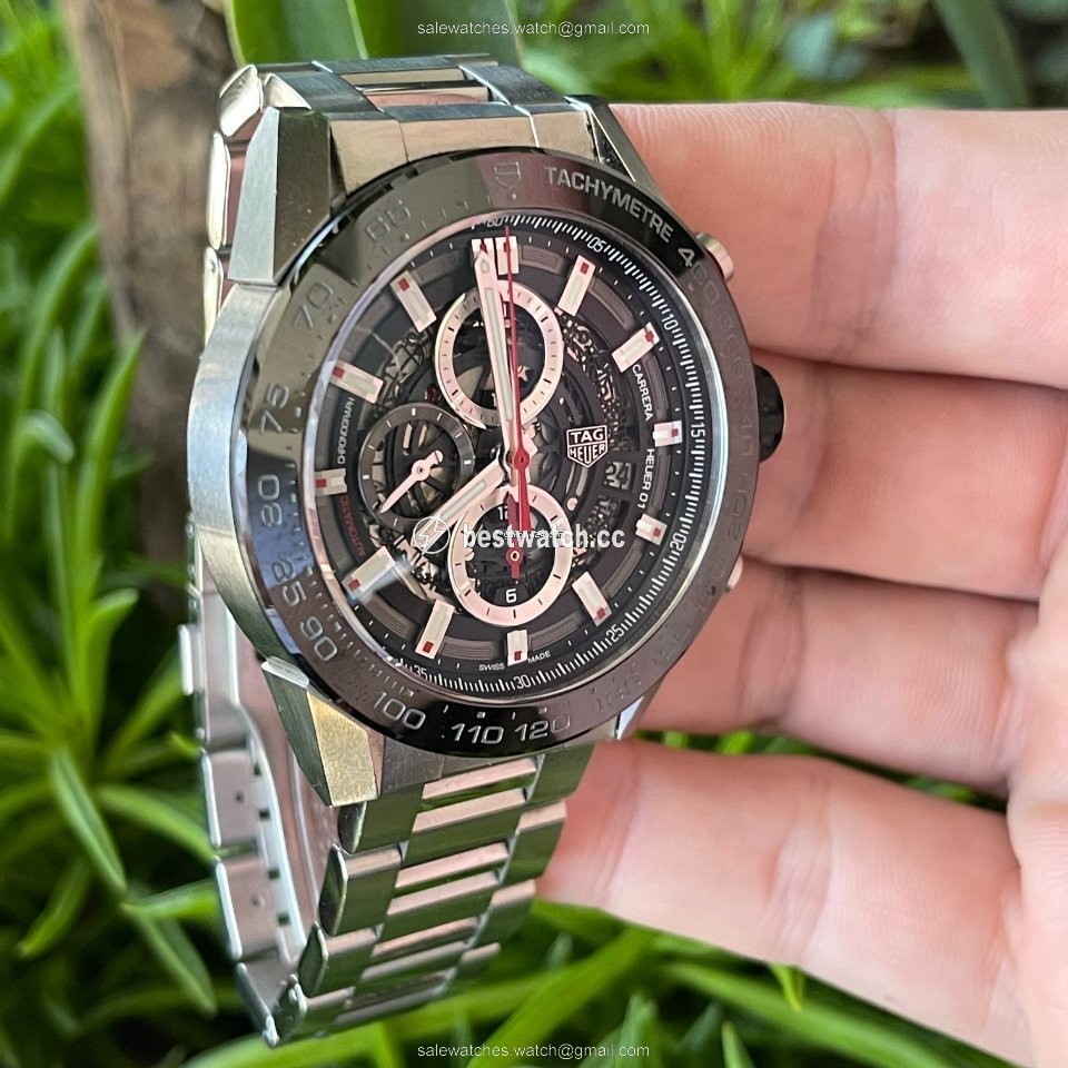 IMG_9085 TAG Heuer Carrera Calibre HEUER 01 Mens watch Unisex Automatic Steel CAR2A1W-0 Replica 2
