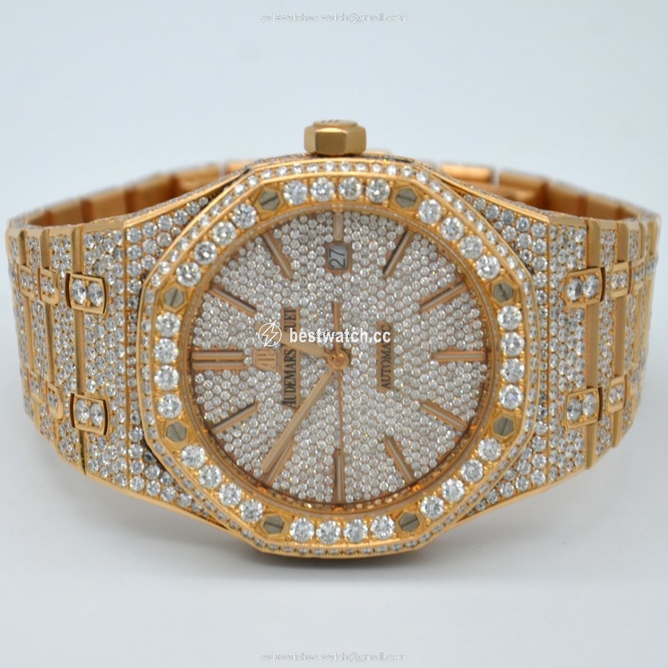 IMG_9085 Audemars Piguet Royal Oak Selfwinding Mens watch Unisex Automatic Rose gold 15400OR.OO.1220OR.02 Replica 2