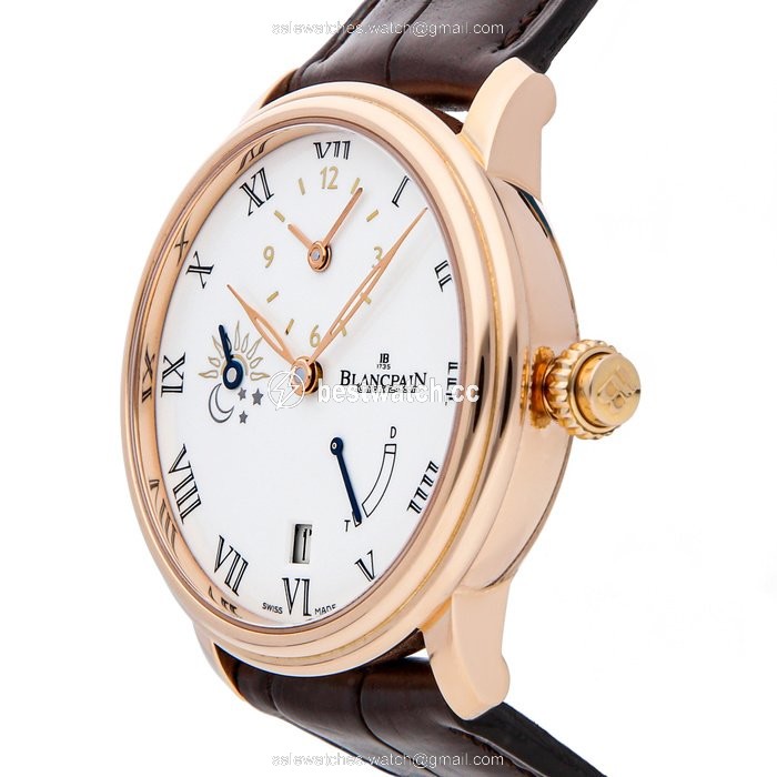 IMG_9085 Blancpain Villeret Mens watch Unisex Automatic Rose gold 6661-3631-55B Replica 2