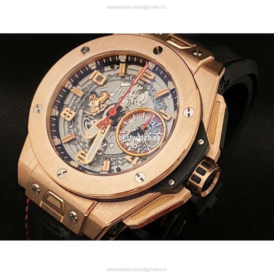 Hublot Big Bang Ferrari Mens watch Unisex Automatic Rose gold 222 500 Replica 2