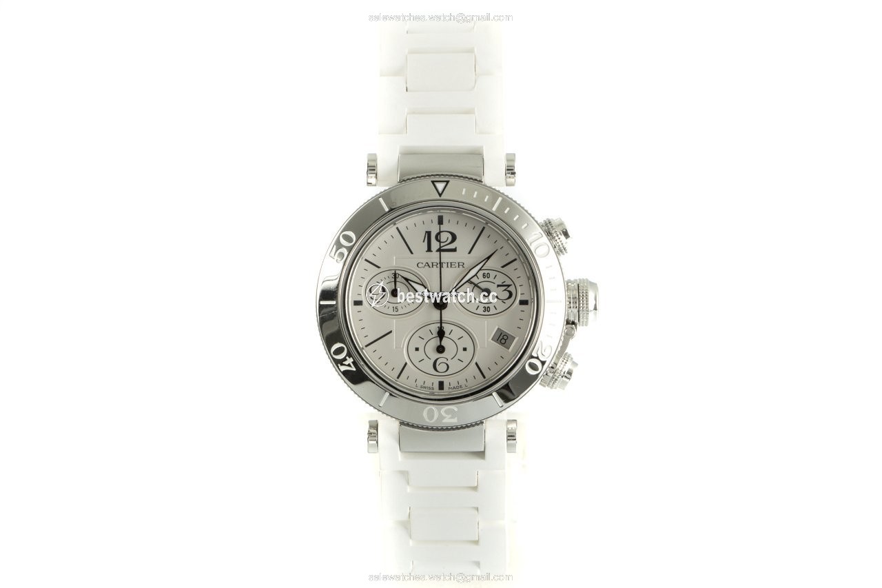 IMG_9085 Cartier Pasha Seatimer Womens watch Quartz Steel 3129 Replica 2