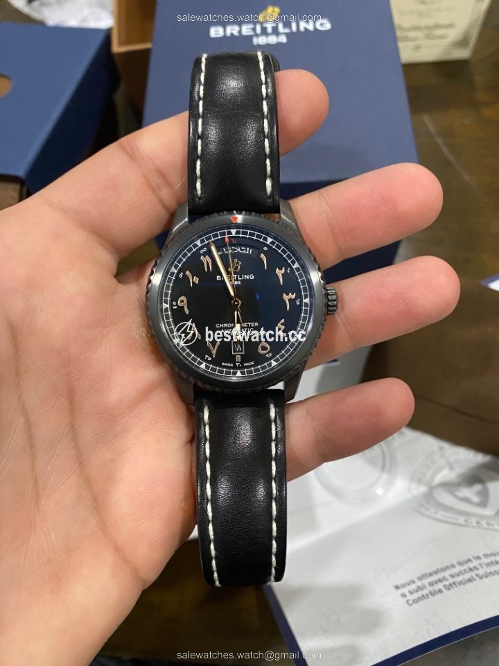 IMG_9085 Breitling Aviator 8 Mens watch Unisex Automatic M453301A1B1X2 Replica 2