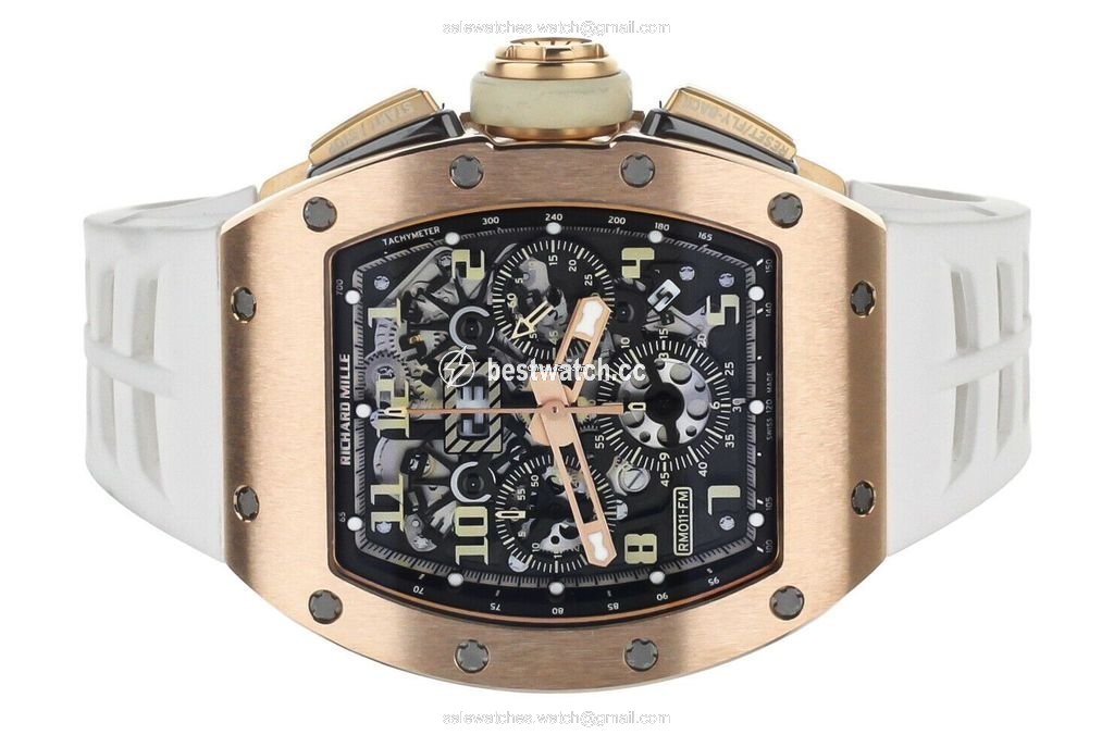 IMG_9085 Richard Mille RM 011 Mens watch Unisex Automatic Rose gold RM11-FM Replica 2