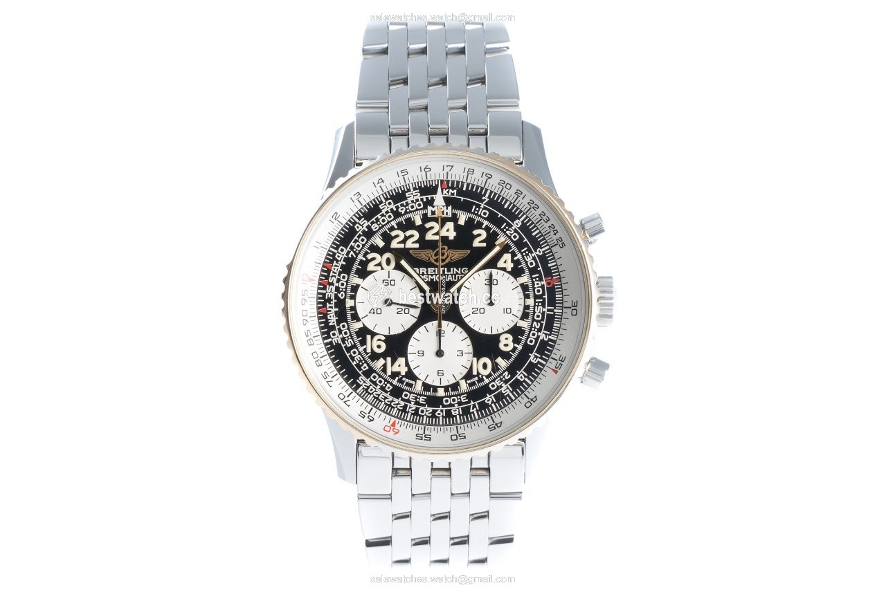 Breitling Navitimer Cosmonaute Mens watch Unisex Manual winding Gold Steel B12019 Replica 2