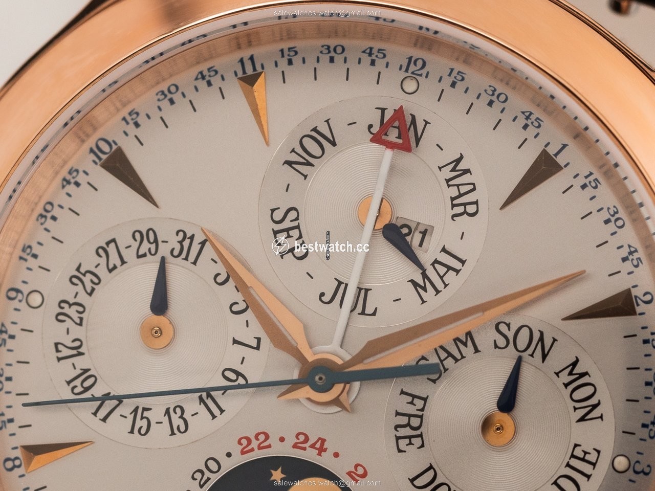IMG_9085 Jaeger-LeCoultre Master Memovox Mens watch Unisex Automatic Rose gold 146.2.95 Replica 2