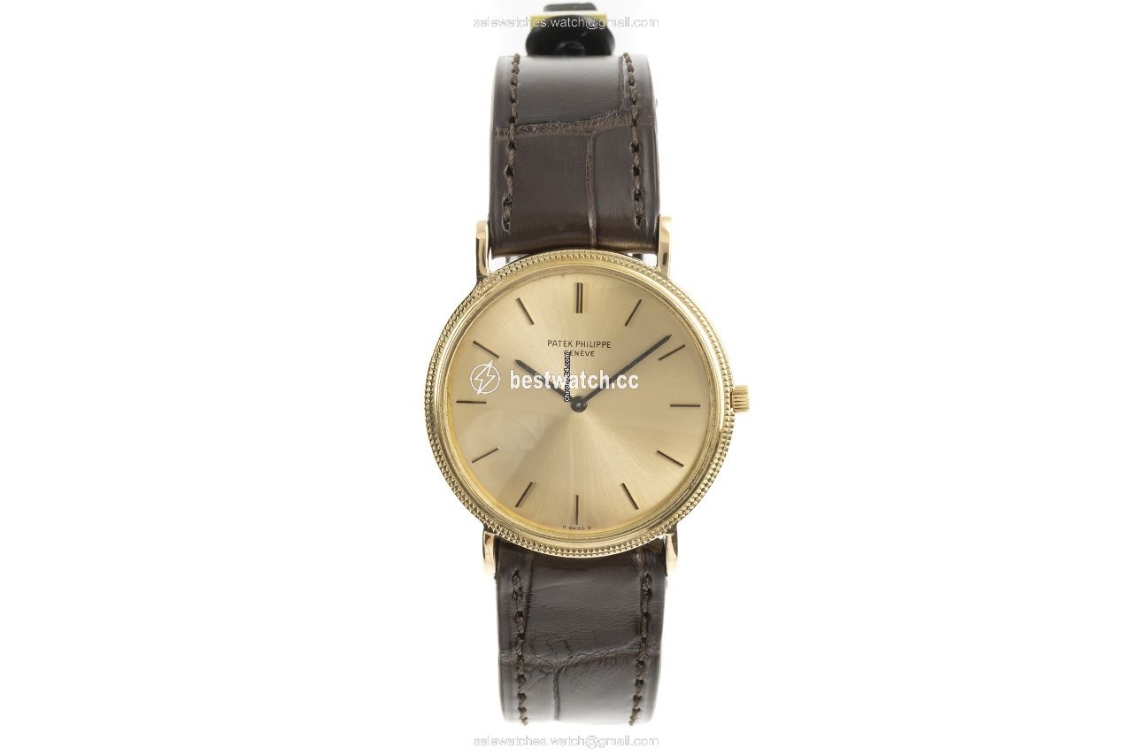 IMG_9085 Patek Philippe Calatrava Mens watch Unisex Manual winding Yellow gold 3520 Replica 2