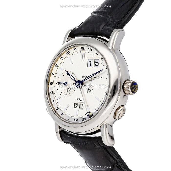 IMG_9085 Ulysse Nardin GMT + - Perpetual Mens watch Unisex Automatic White gold 320-22 32 Replica 2