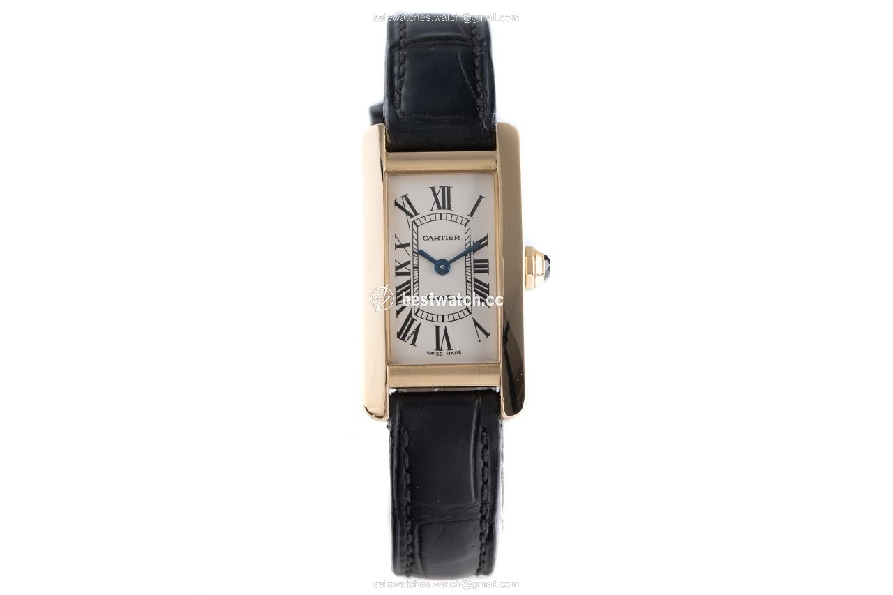 Cartier Tank Americaine Womens watch Quartz Yellow gold 2482 Replica 2