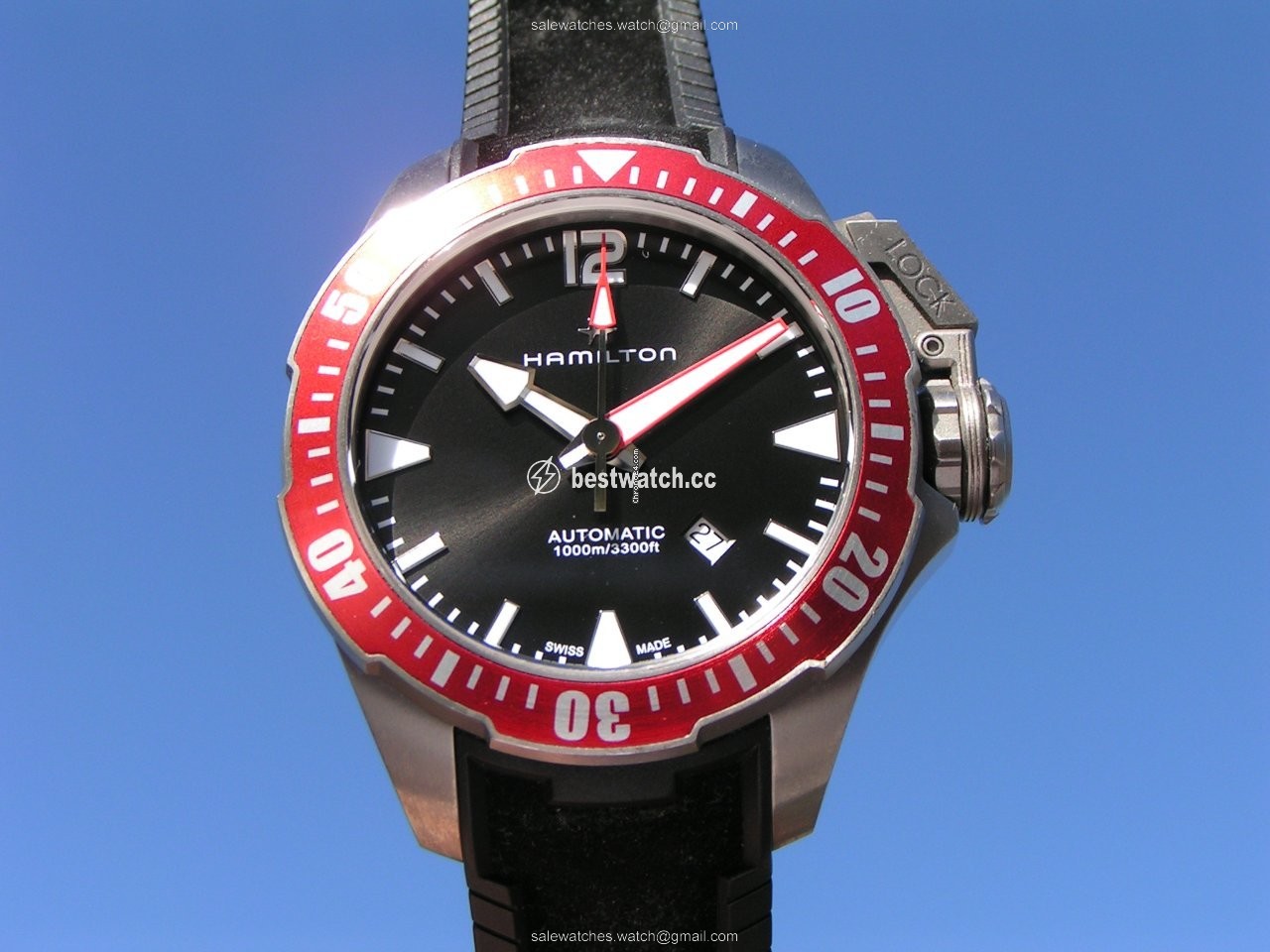 IMG_9085 Hamilton Khaki Navy Frogman Mens watch Unisex Automatic Titanium Hamilton H778050 Replica 2