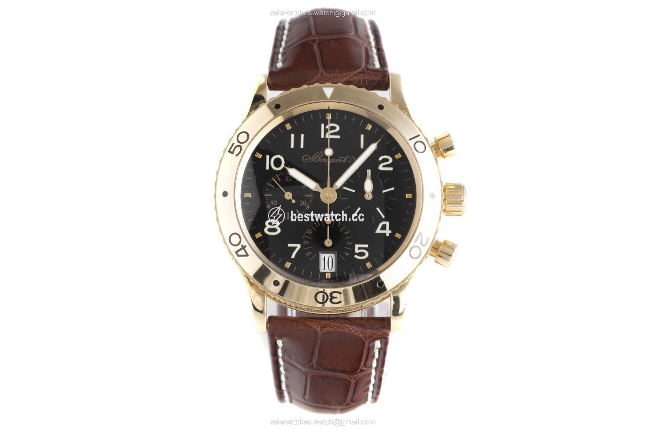 Breguet Type XX - XXI - XXII Mens watch Unisex Automatic Yellow gold 3820 Replica 2