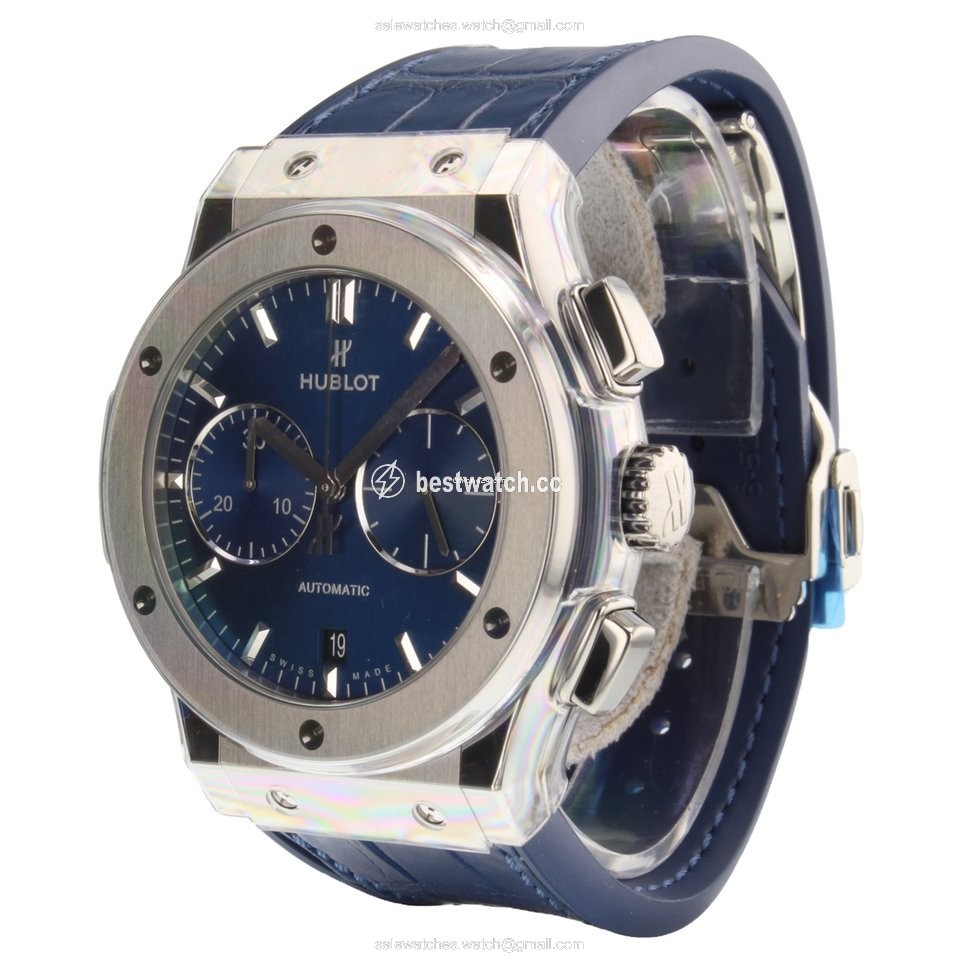 Hublot Classic Fusion Blue Mens watch Unisex Automatic Titanium 521NX7170LR Replica 2