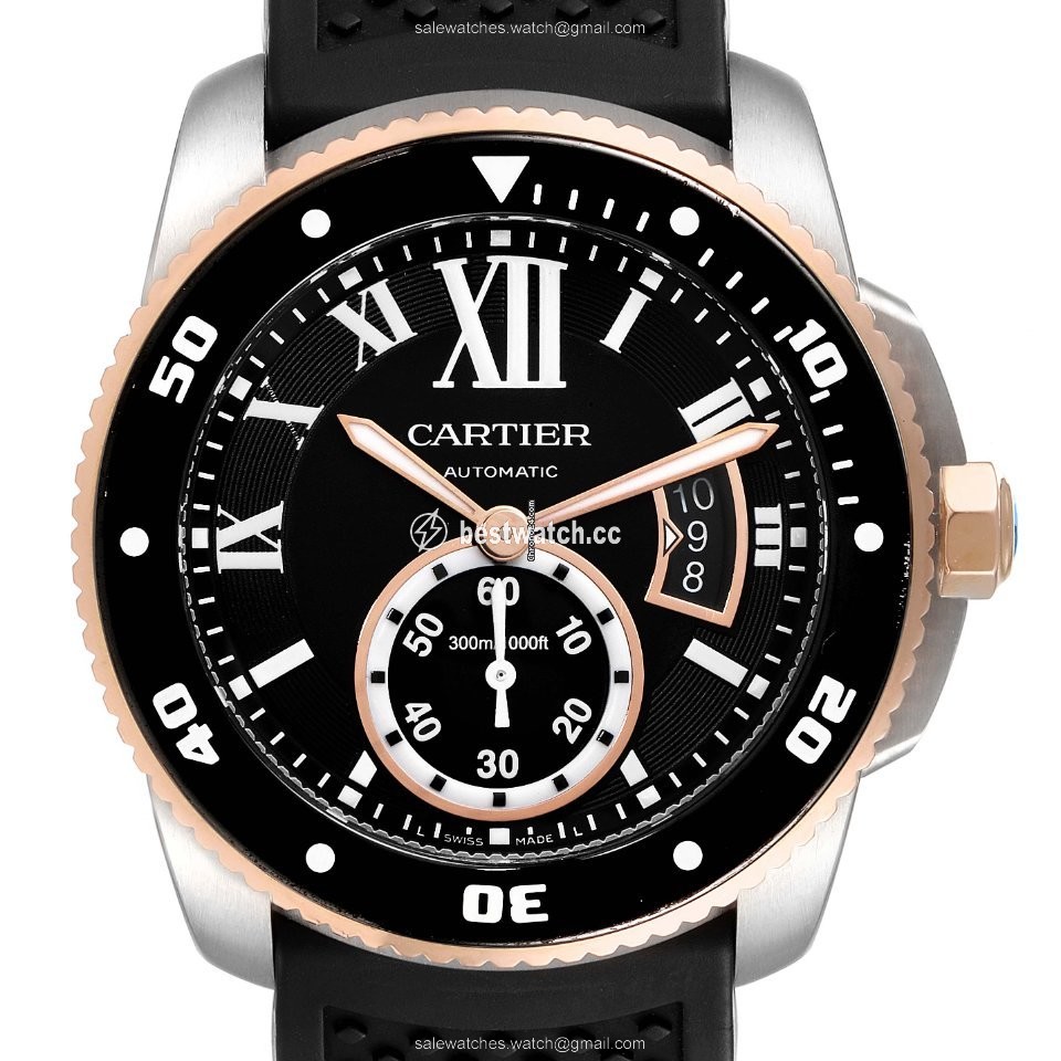IMG_9085 Cartier Calibre de Cartier Diver Mens watch Unisex Automatic Steel W7100055 Replica 2