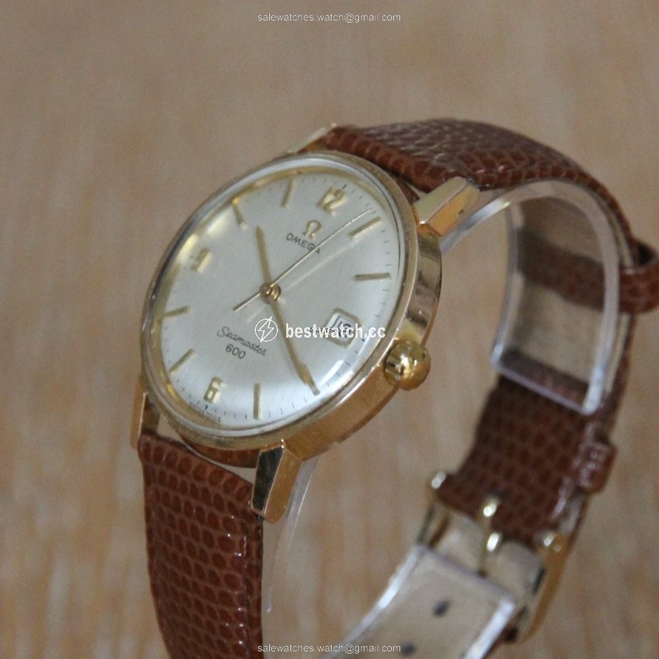 IMG_9085 Omega Seamaster Mens watch Unisex Manual winding Yellow gold 136.011 Replica 2