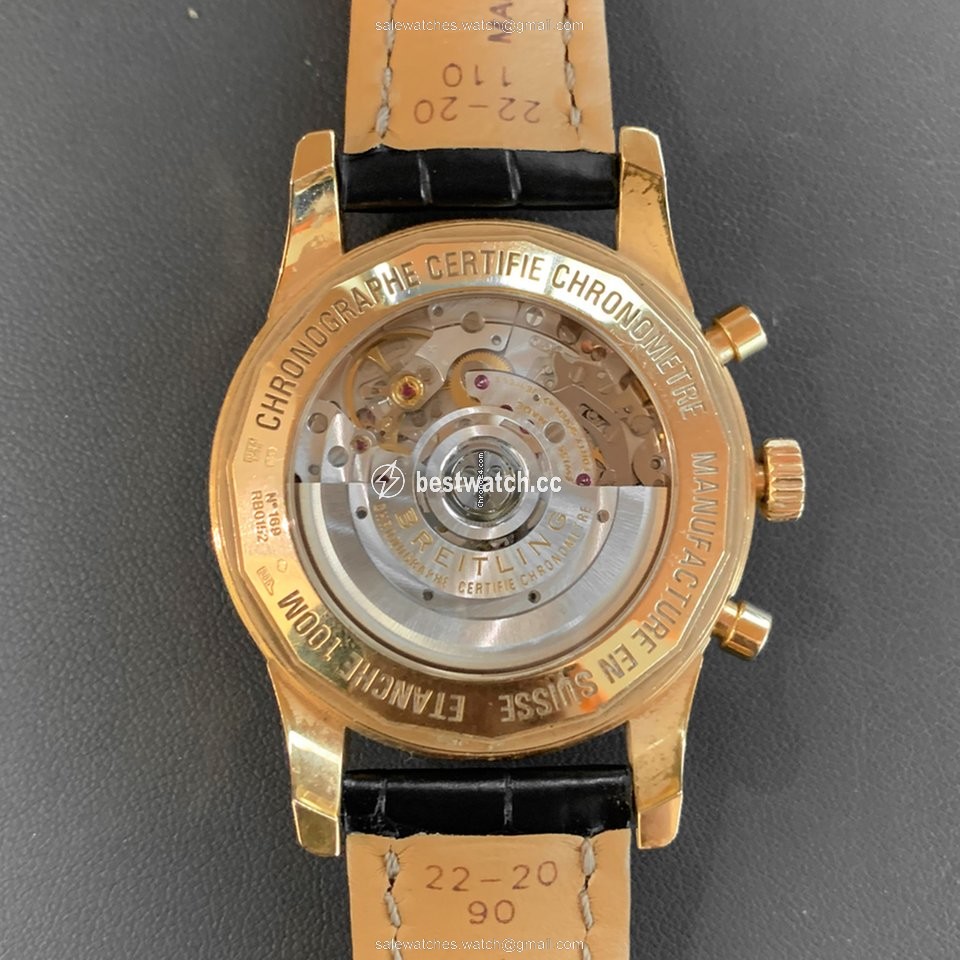 Breitling Transocean Chronograph Mens watch Unisex Automatic Rose gold RB015212 G738 Replica 2