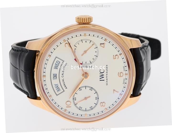 IWC Portuguese Annual Calendar Mens watch Unisex Automatic Red gold IW503504 Replica 2