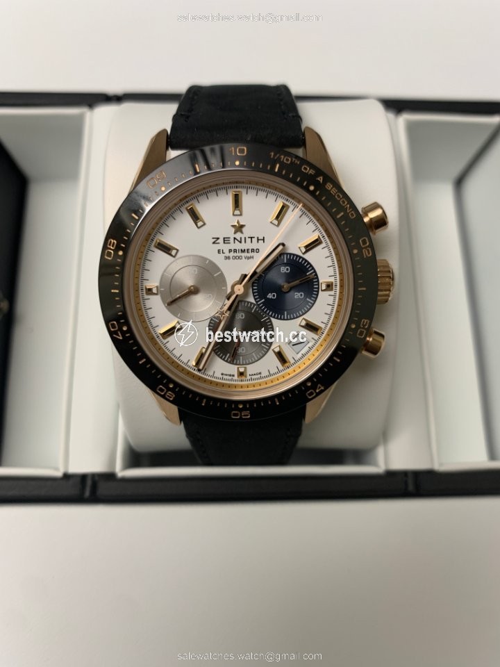 IMG_9085 Zenith Chronomaster Sport Mens watch Unisex Automatic Rose gold 18.3100.3600 69.C920 Replica 2