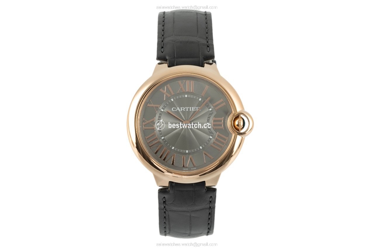 Cartier Ballon Bleu Mens watch Unisex Manual winding Red gold 3661 Replica 2