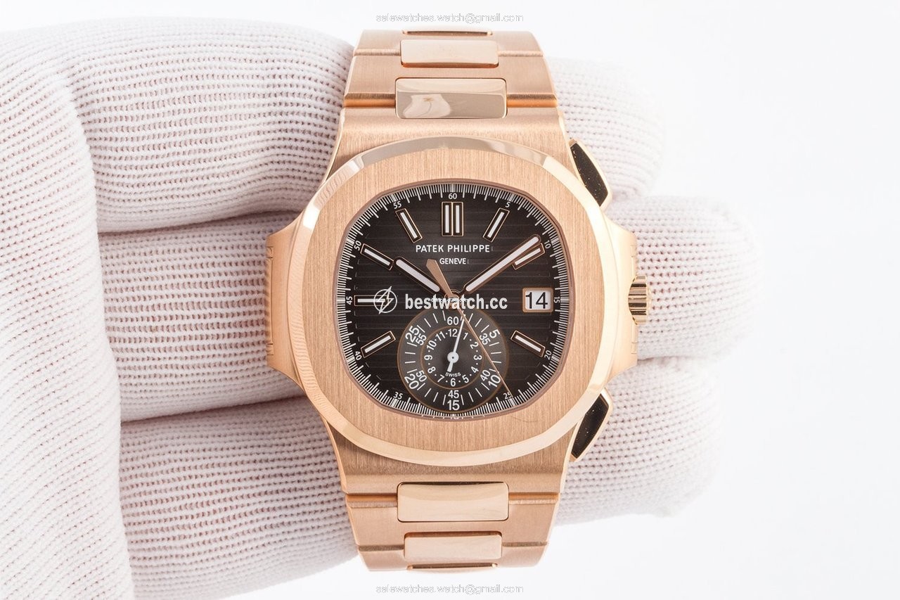 IMG_9085 Patek Philippe Nautilus Mens watch Unisex Automatic Rose gold 5980 1R-001 Replica 2