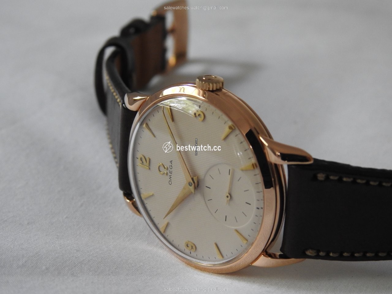 IMG_9085 Omega De Ville Tresor Mens watch Unisex Manual winding Rose gold 2685 Replica 2