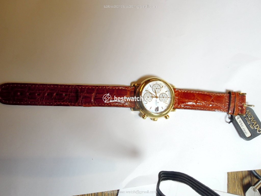 IMG_9085 Movado Mens watch Unisex Automatic Yellow gold movado cronografo 1881 Replica 2