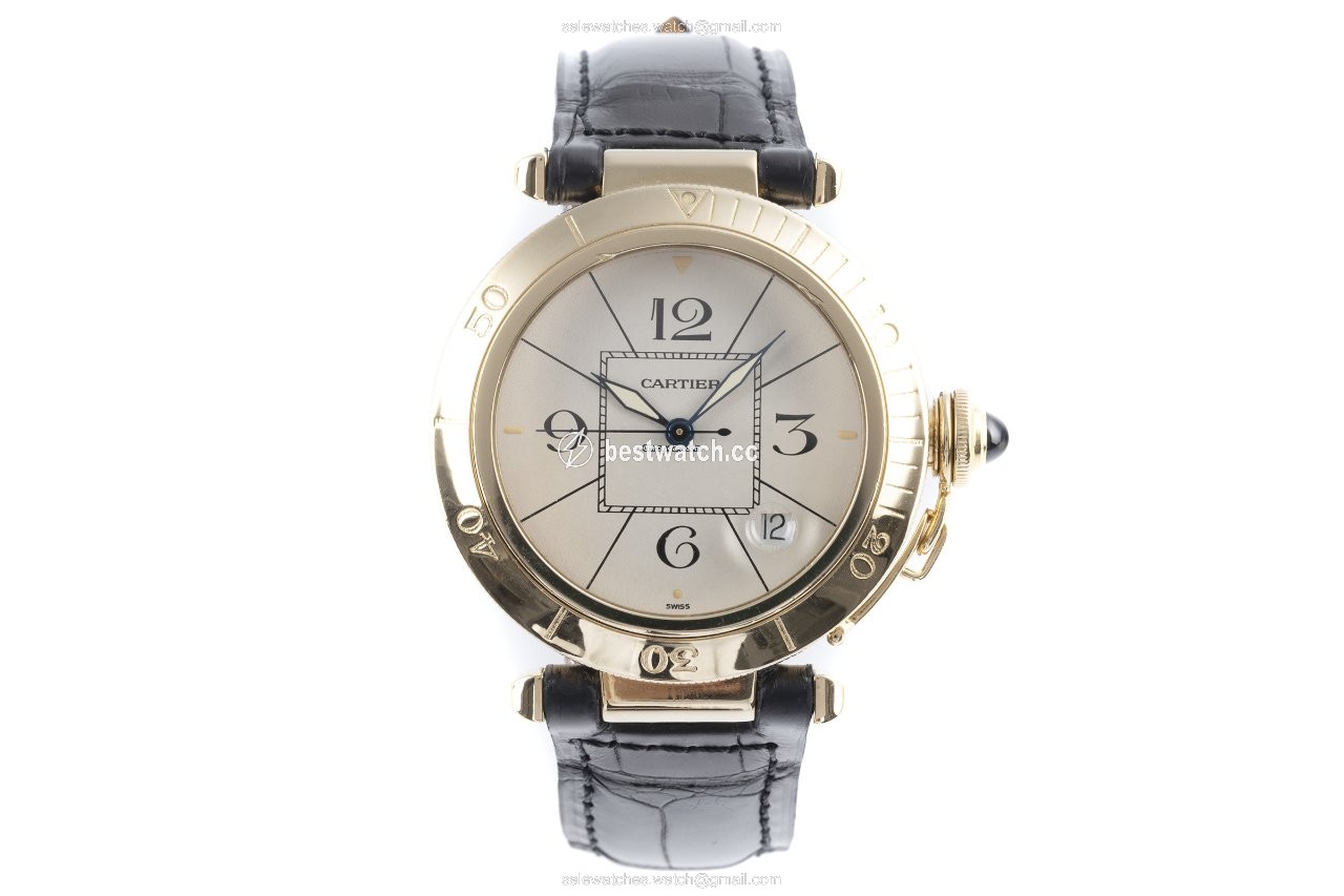 IMG_9085 Cartier Pasha Mens watch Unisex Automatic Yellow gold 820903 Replica 2