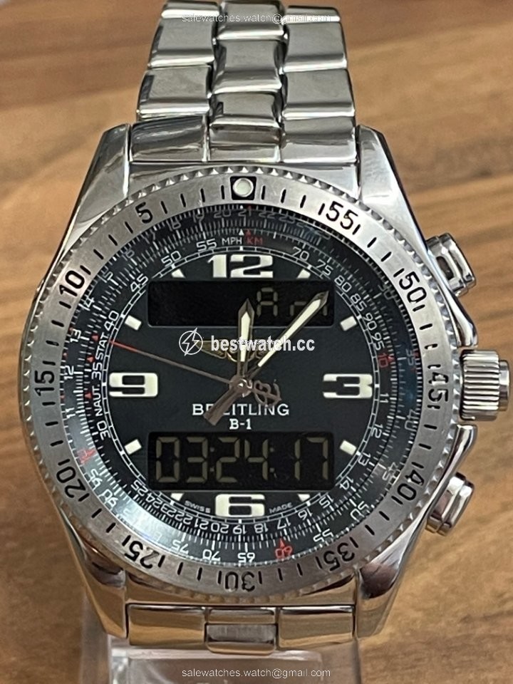 IMG_9085 Breitling B-1 Mens watch Unisex Quartz Steel A68362 Replica 2